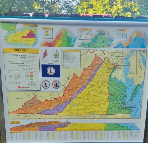 Nystrom pull down school map - pull,