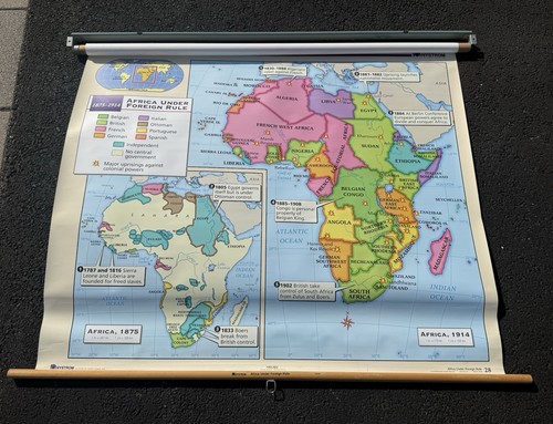 Vintage nystrom world map - nystrom,