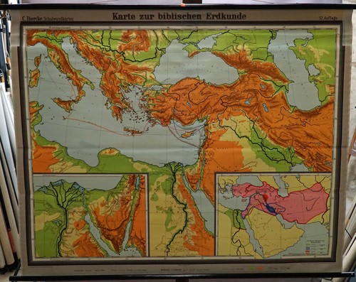 Vintage pull down map - pull,