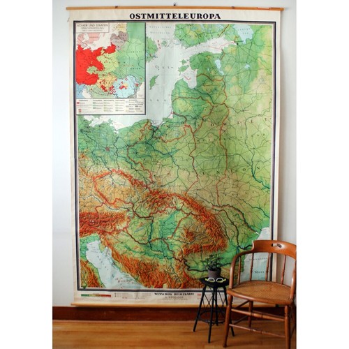 Vintage classroom map german - vintage,