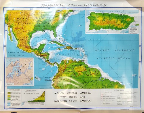 Vintage pull down - vintage, map